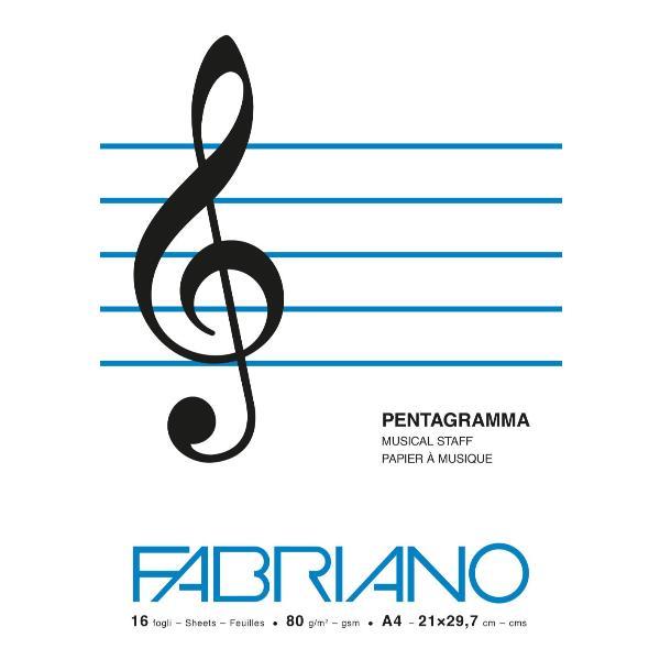 FABRIANO QUADERNO MUSICA PENTAGRAMMATO 210X297 mm 16 FOGLI …
